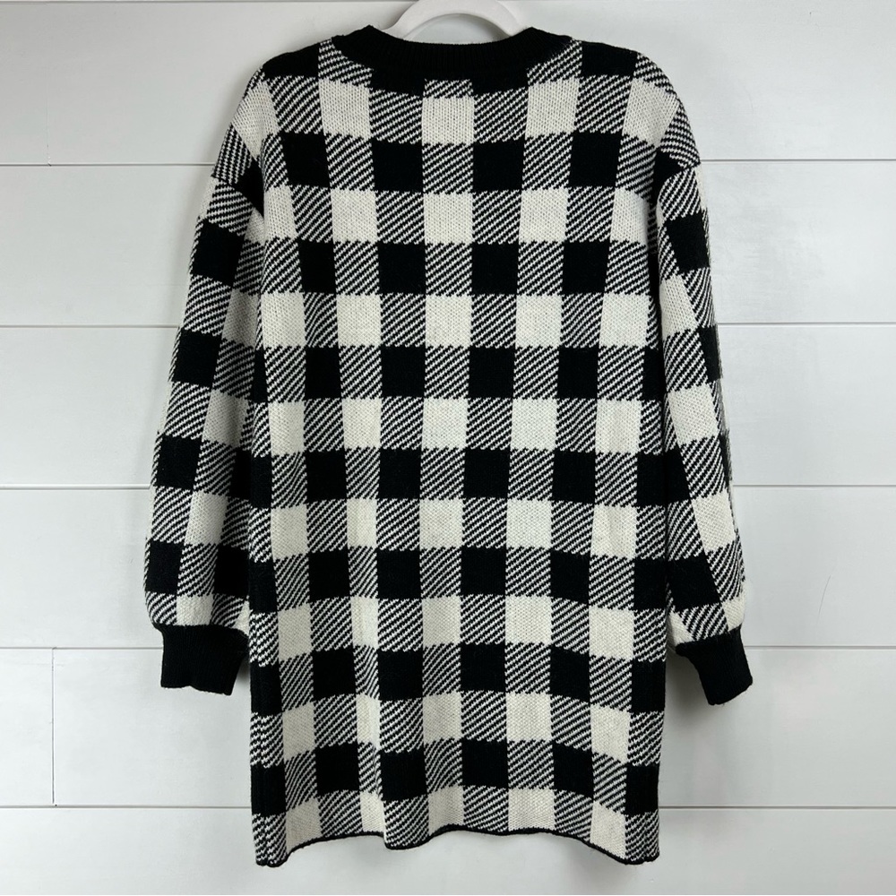 LPA REVOLVE Floyd Buffalo Check Plaid Wool blend‎ mini sweater dress size XS - Picture 8 of 9